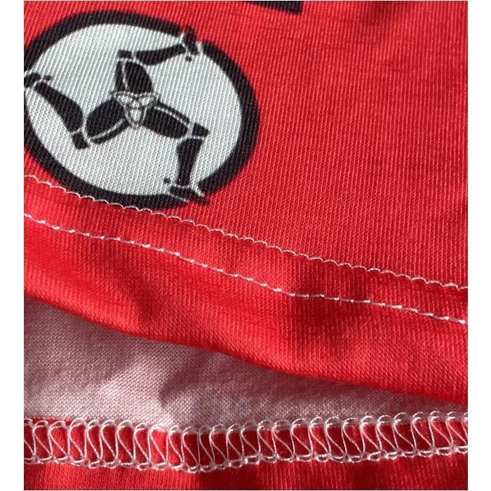 Men's T-shirt, printed biker t-shirt, casual crew neck t-shirt - Red