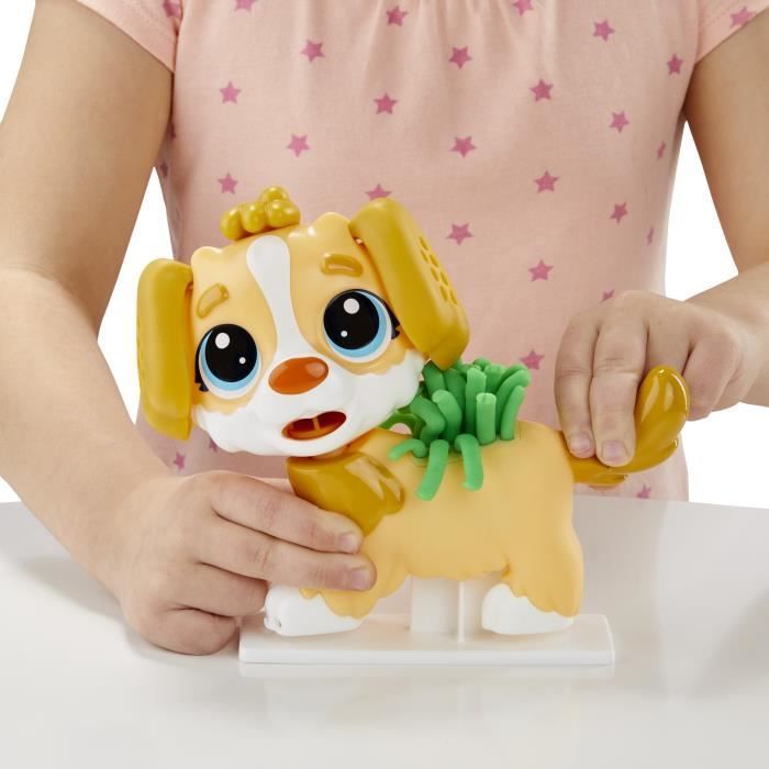 Clinica veterinaria Play-Doh con cane, con 5 vasetti di pasta modellabile e 10 strumenti, giocattolo per il doposcuola, La collana Classici