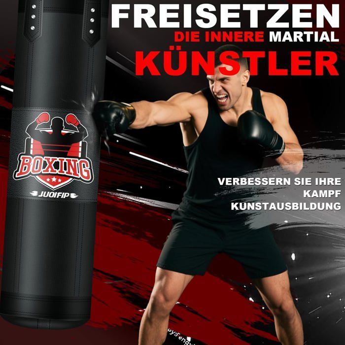 Set de saco de boxeo para adultos, saco de boxeo Oxford resistente de 1,2 m con guantes de boxeo de 12 oz, adecuado para entrenamiento.