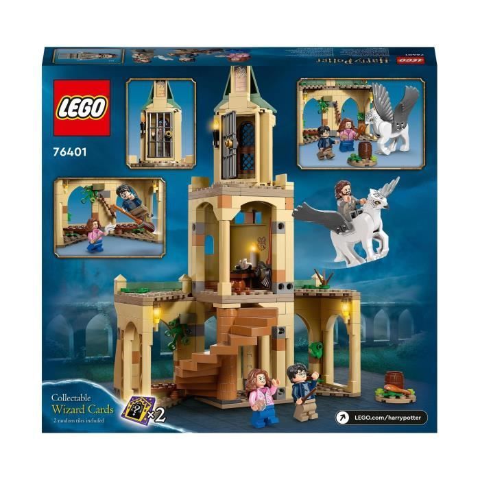 LEGO® 76401 Harry Potter La Cour de Poudlard : le Sauvetage de Sirius, Jouet et Figurine d'Hippogriffe avec Château Fort et Balai