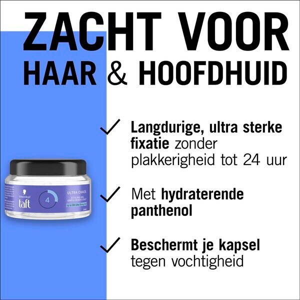 Gel za oblikovanje las Taft Ultra Chaos Power Hold 4, 250 ml