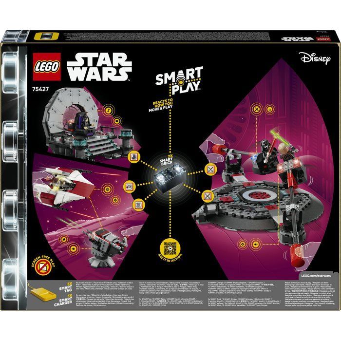 LEGO Star Wars 75427 SMART Play: Throne Room Duel and A-Wing Fighter - Interactive toy for ages 9+