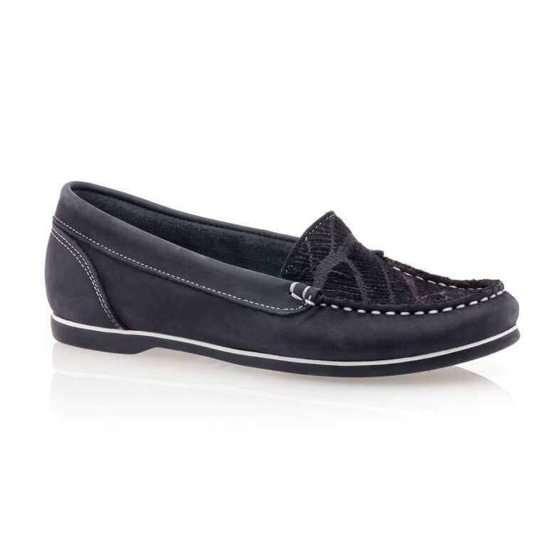 Blaue Damen-Loafer/Bootsschuhe