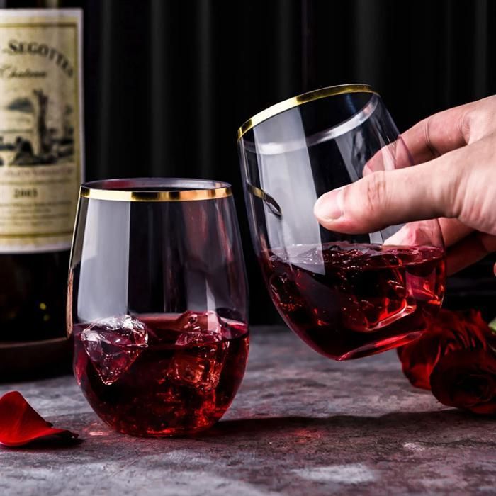 Copas de vino desechables sin tallo, vasos de plástico para vino, vasos para cócteles de whisky, vasos transparentes para bebidas para fiestas.