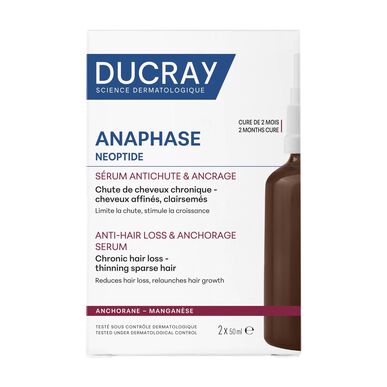 Ducray Anaphase Neoptide hiustenlähtöä ehkäisevä ja ankkurointia ehkäisevä seerumi krooniseen hiustenlähtöön 2x50 ml
