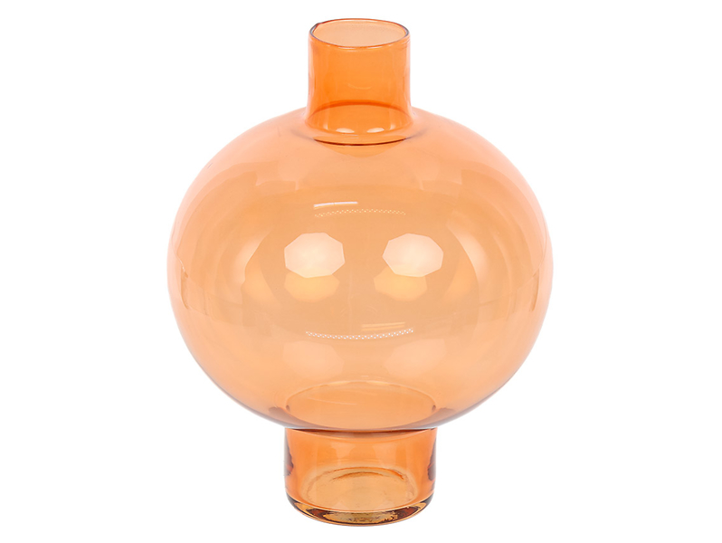 Wazon szklany 22 cm miedziany