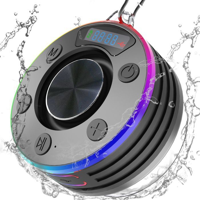 Altavoz Bluetooth para ducha, altavoz Bluetooth inalámbrico portátil de 5.3
