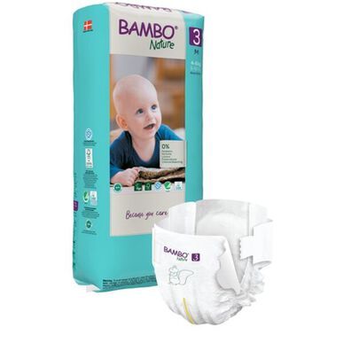Pañales ecológicos Bambo Nature para niños y niñas, 0% perfume, paquete XL, T3, 4-8 kg, 52 unidades.