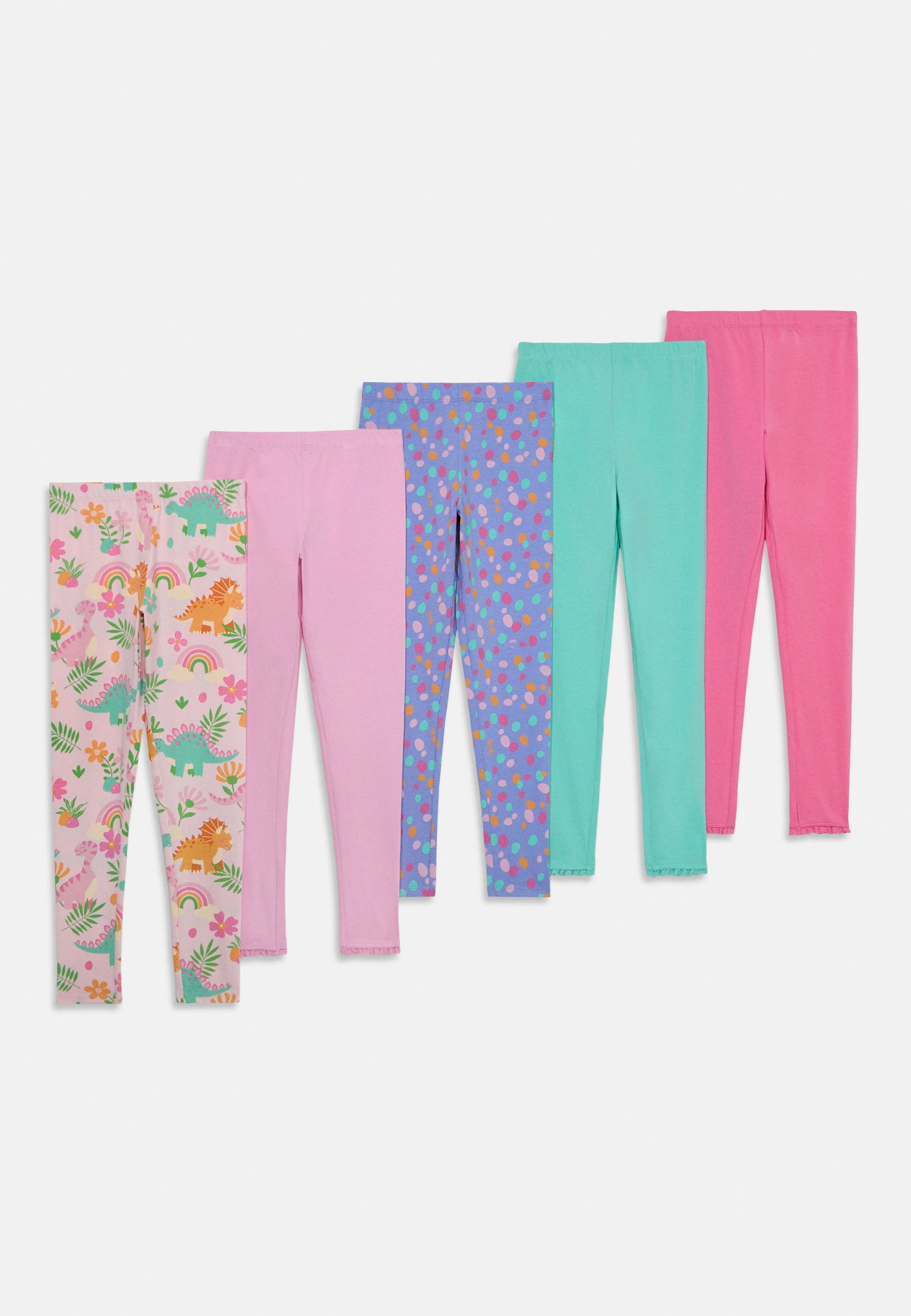 Friboo BASIC 5 PACK - Legíny - růžová/šeříková/zelená