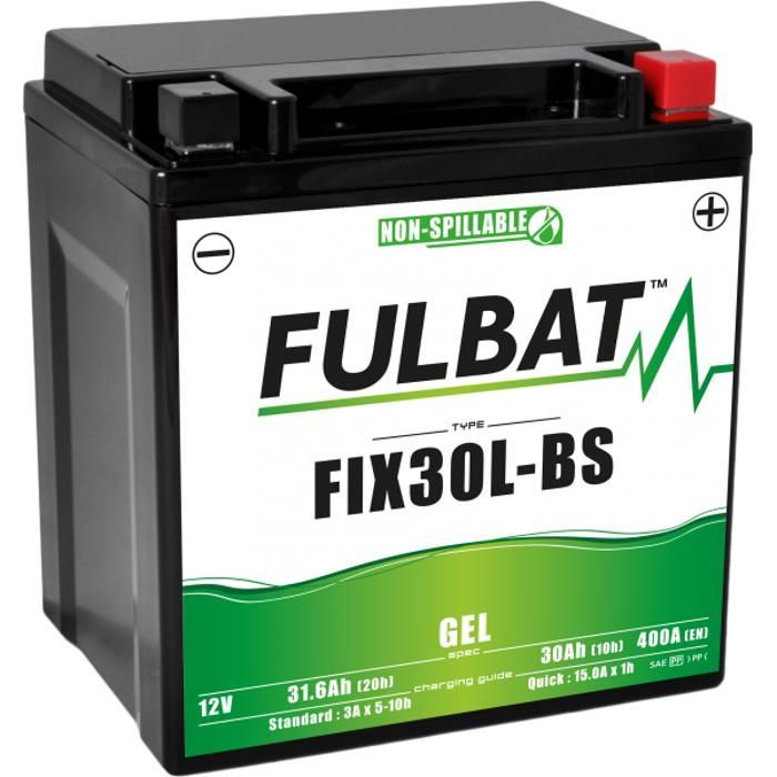 Batería Fulbat GEL SLA FIX30L-BS GEL 12V 30AH 400 AMPERIOS