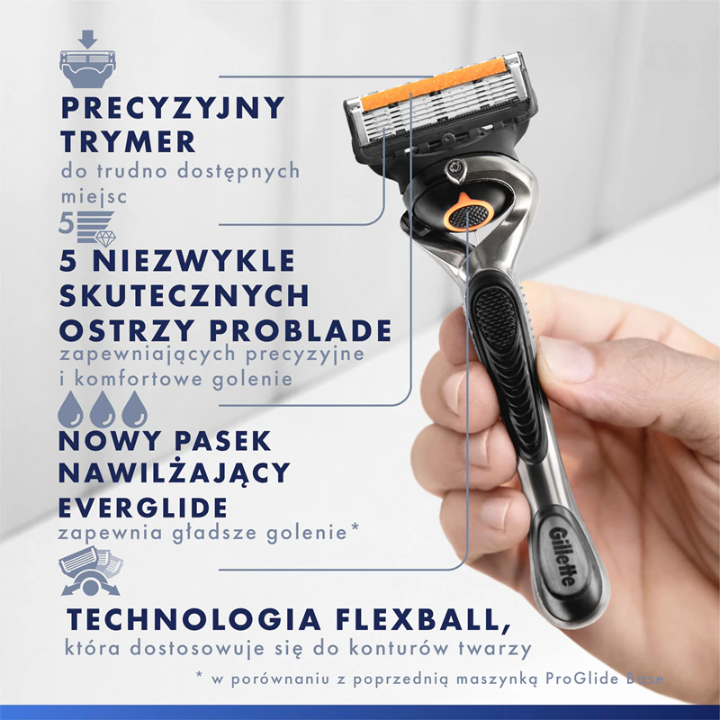Aparelho de barbear Gillette ProGlide + lâminas de substituição