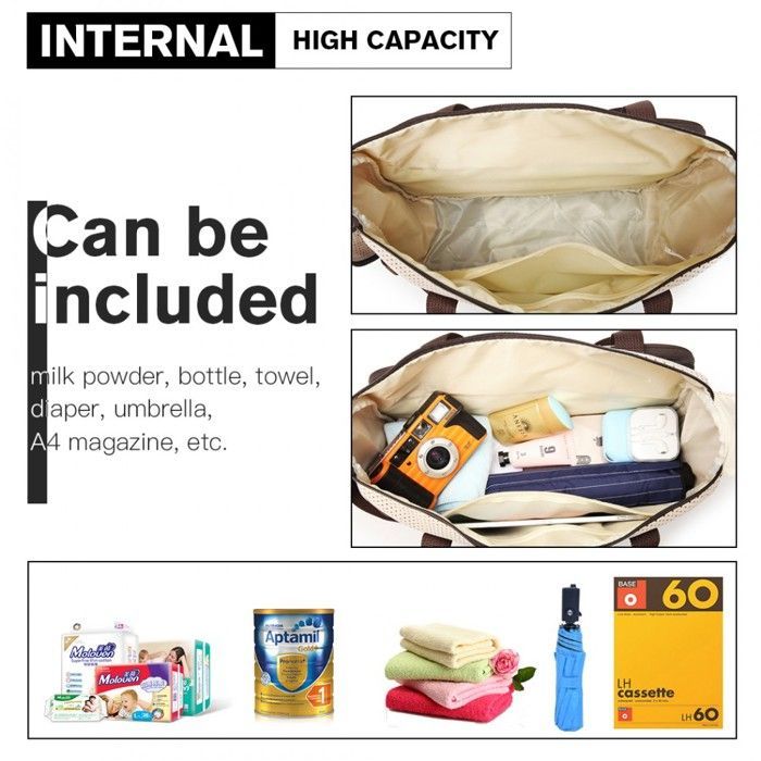 Juego de 5 piezas de bolso cambiador para bebé con cambiador y mosquitera, gran capacidad, bolso cambiador multifuncional, marrón