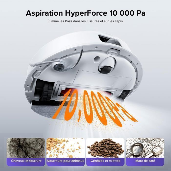 Roborock Q10 S5+ Robot Vacuum Cleaner with Mop Station, 10000 Pa Suction, Navigation & Mapping, Obstacle Avoidance, App