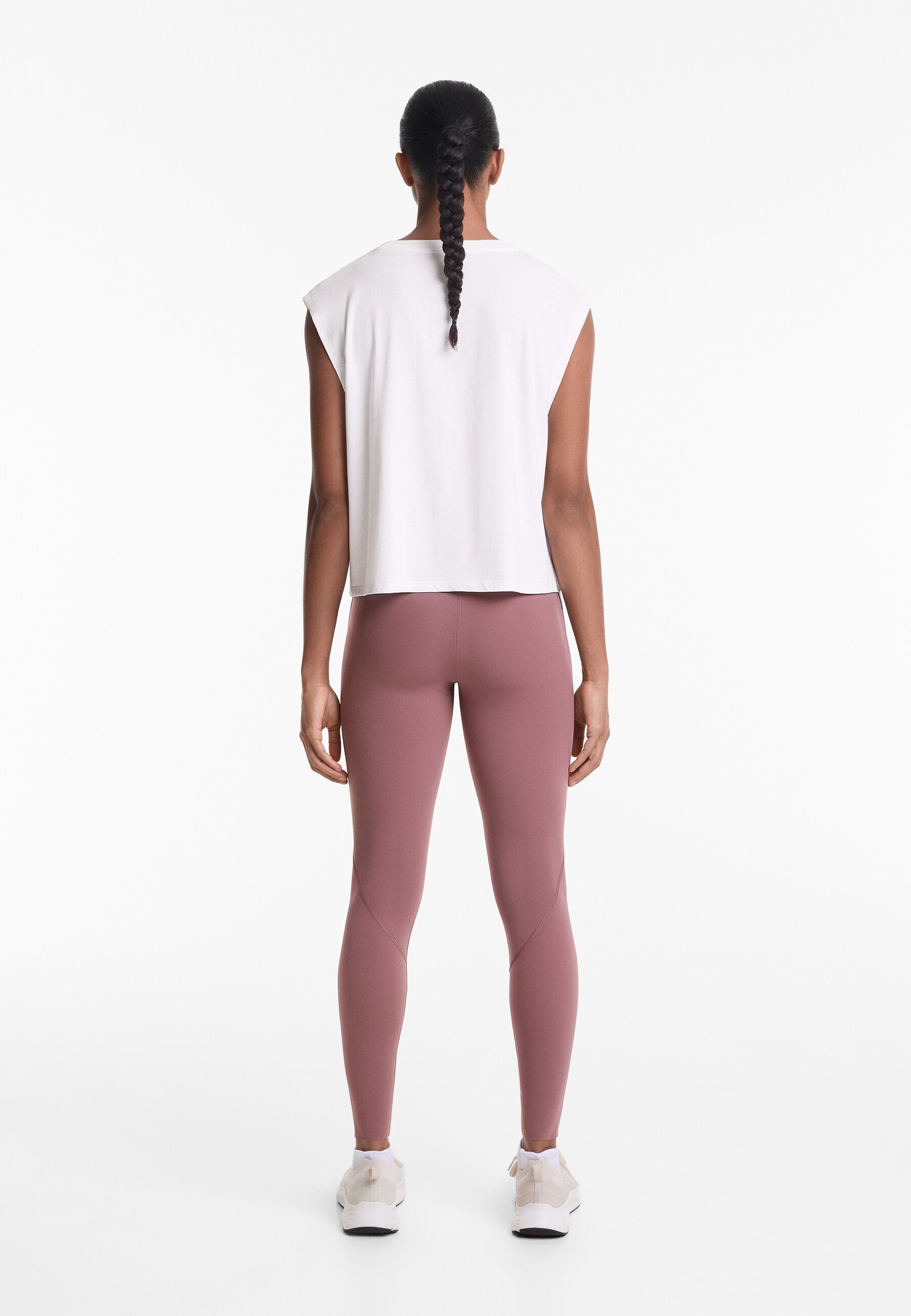 OYSHO MOUWLOOS NAADLOOS - Basic T-shirt - wit
