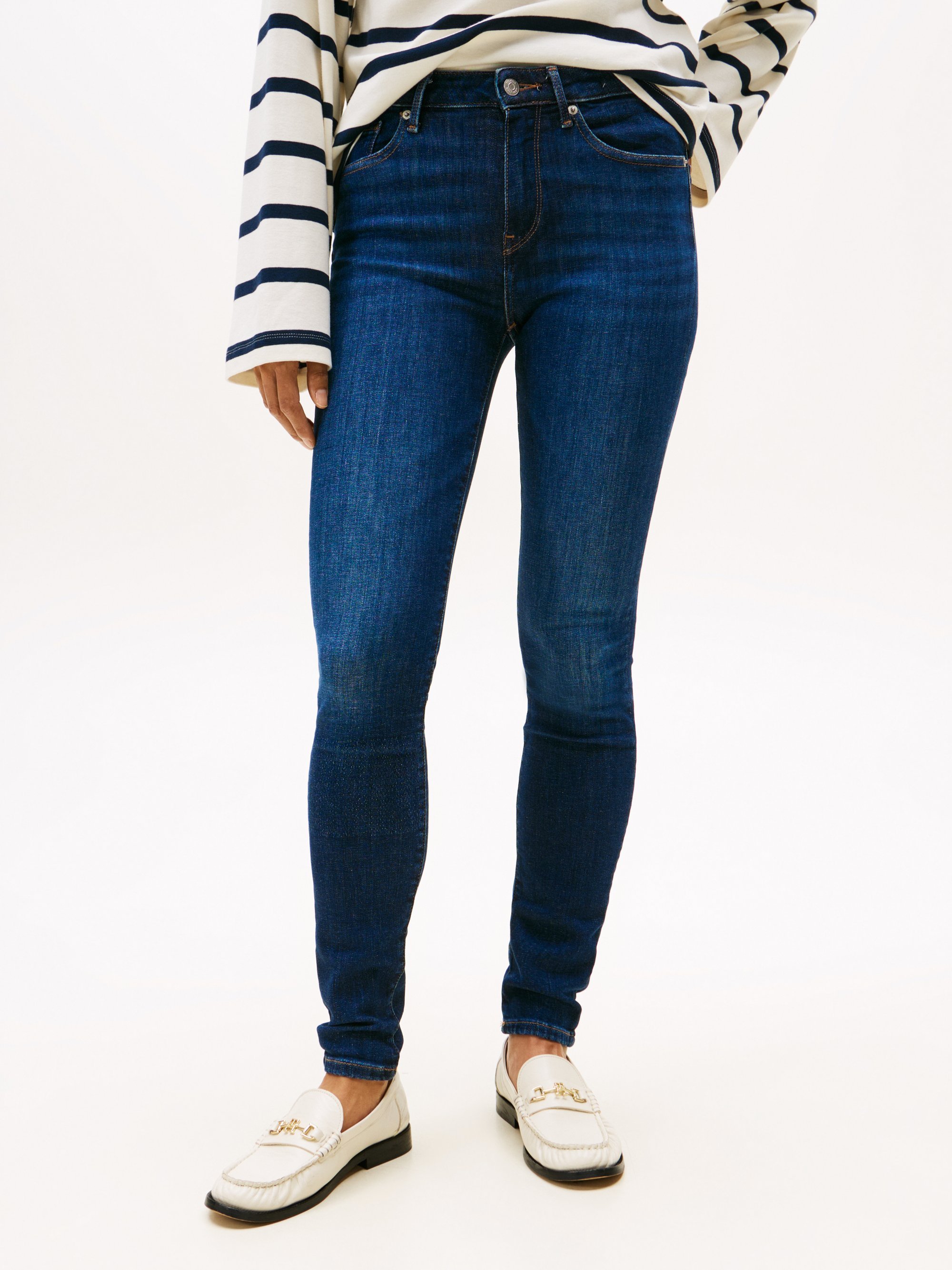 Tommy Hilfiger COMO - Kavbojke skinny fit - temno modre