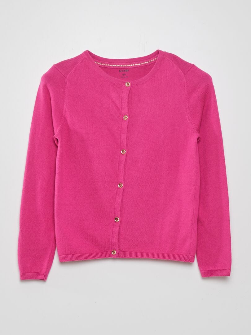 Fijngebreid vest - ROZE