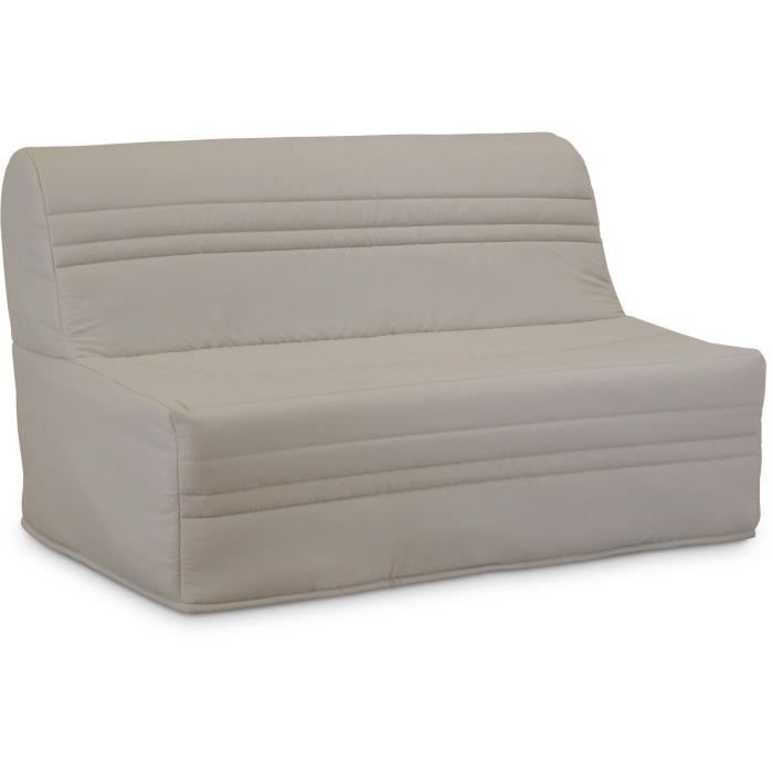 Divano letto JOE BZ - Tessuto beige - 3 posti - L 143 x P 97 cm - Superficie letto 140 x 190 cm