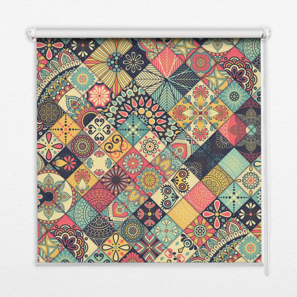 Roleta zaciemniająca wewnętrzna - 140x140 cm - Kafle