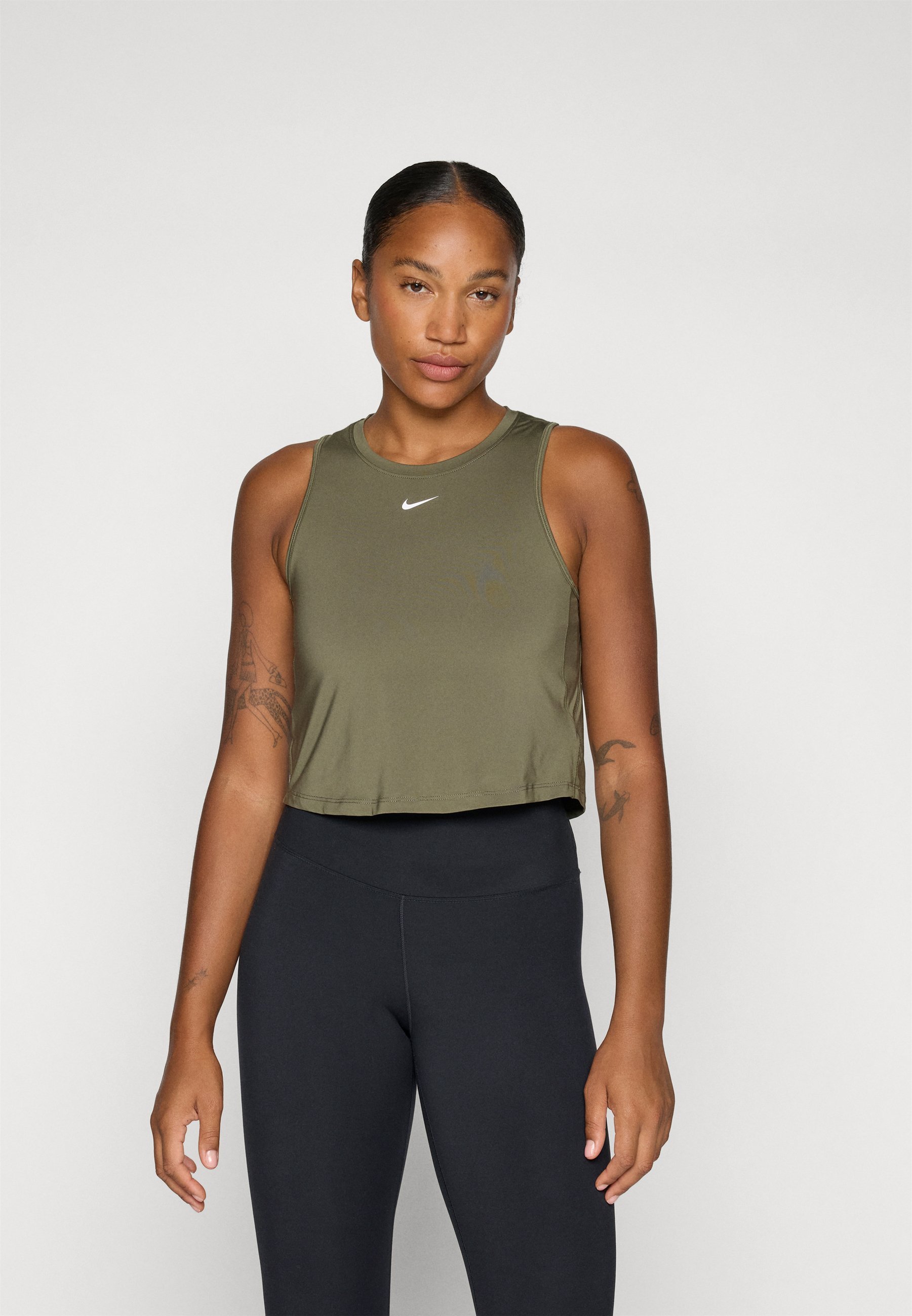 Nike Performance ONE CLASSIC - Top - medium olijfgroen/wit