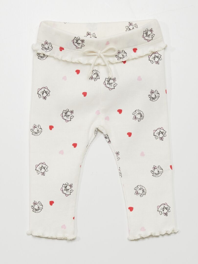 Disney geribbelde legging - wit