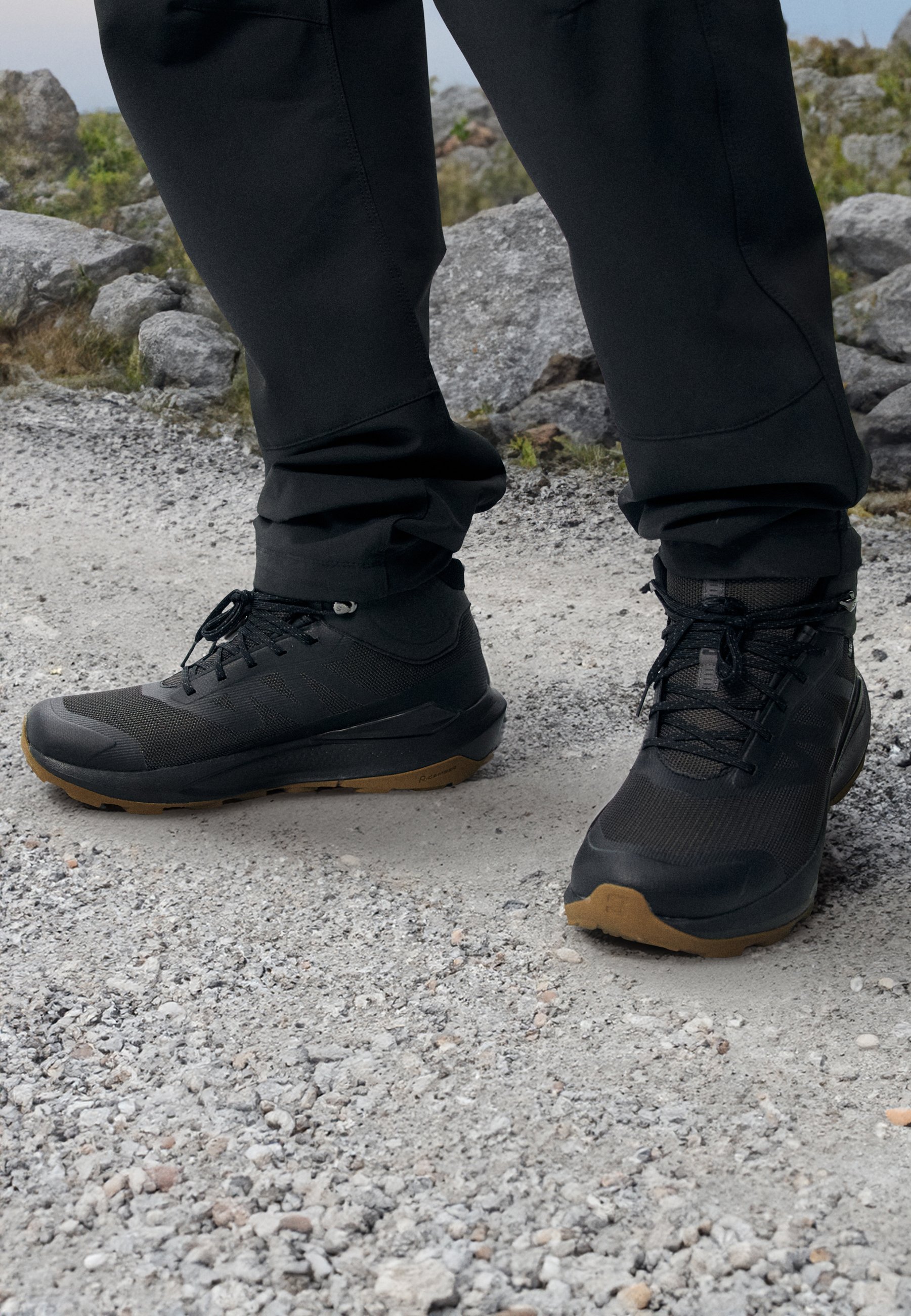 Salomon ELIXIR TOUR MID WP - Wandelschoenen - phantom/zwart/asfalt