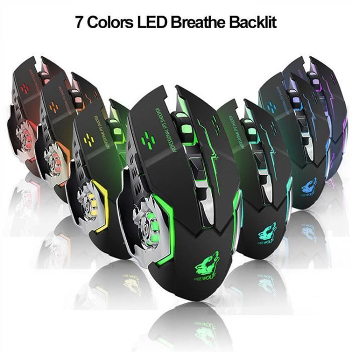 Draadloze gamingmuis - Professioneel, 7 instelbare knoppen, 2,4 GHz - Bluetooth gamingmuis, 2400 DPI