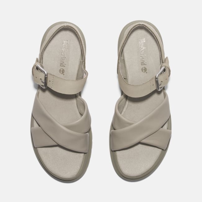Sandalo a Listini Incrociati London Vibe da                Donna in beige