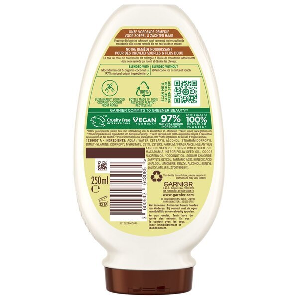 Garnier Ultra Doux balzam za lase kokos in makadamija 250 ml