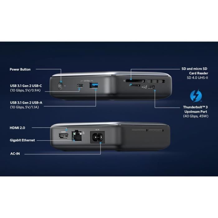 ANKER POWEREXPAND THUNDERBOLT 3 DOCK 7-IN-1 GRAY