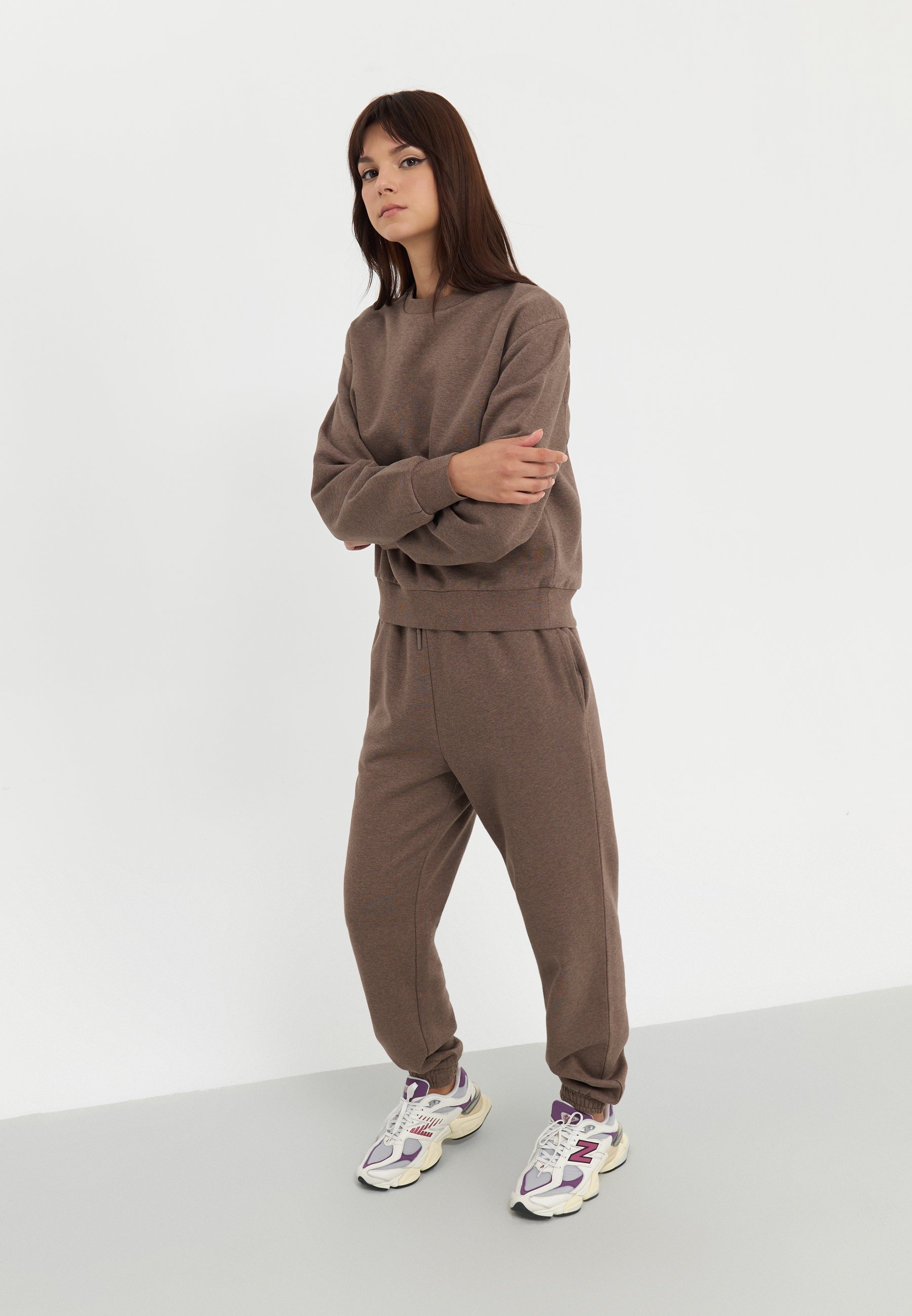 Even&Odd SWEATSET - Trainingsbroek - gemêleerd bruin