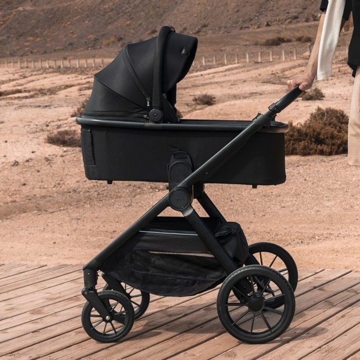 LIONELO Layla 2-in-1 Travel System - From Birth up to 22kg - Duo Stroller Pack, Carrycot, Bag and Accessories - Grey