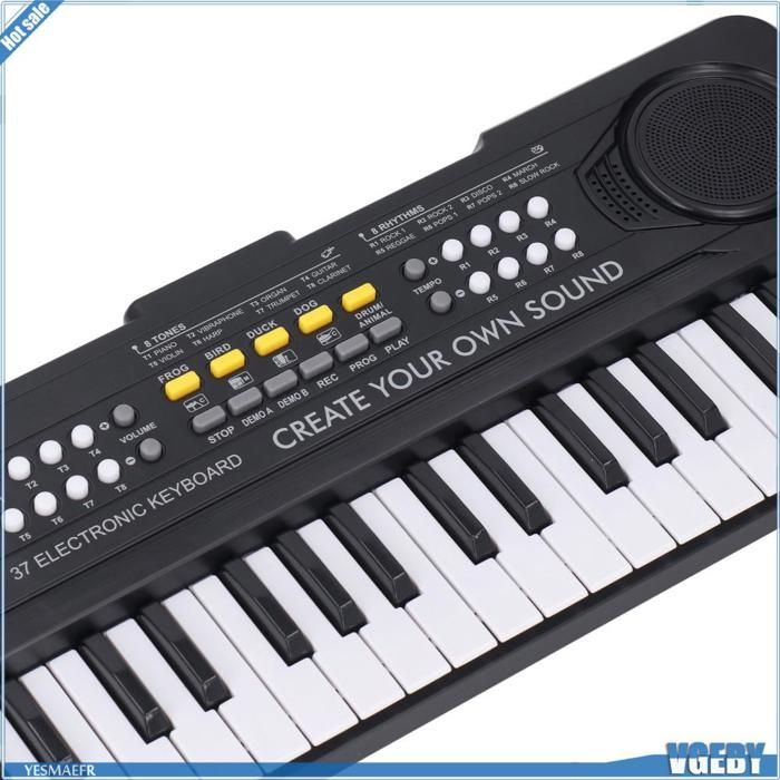 Teclado eletrônico Ashata de 37 teclas, brinquedo infantil com teclado de piano e quebra-cabeça.