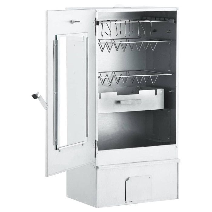 Horno ahumador vidaXL BBQ con 1 kg de virutas de madera, 44,5 x 29 x 83 cm.