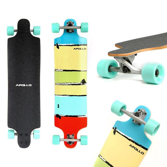 Apollo Maui Longboard – tavola da cruising stabile per adulti e ragazzi, TwinTip DropThrough – 40