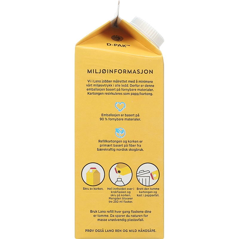 Lano Showersæbe 750 ml refill Lano