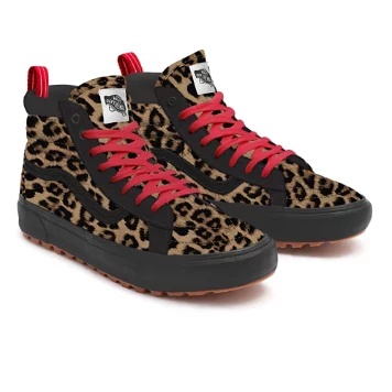 Leopard and Red Laces Sk8-Hi MTE-1 Personalizzate