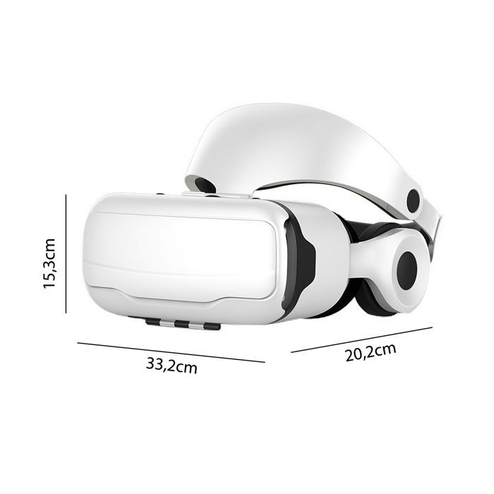 Auriculares de realidad virtual 2 en 1 con pantalla 3D gigante de 120°, audio Hi-Fi desmontable, ajuste de dioptrías de -600°, bloqueo de luz azul y cómodos controles táctiles.