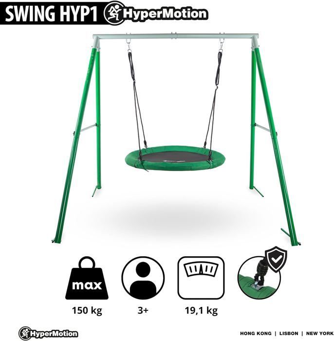 Kinderschommel - HyperMotion - Rond - Verstelbare hoogte - Draagvermogen 150 kg - Diameter 102 cm