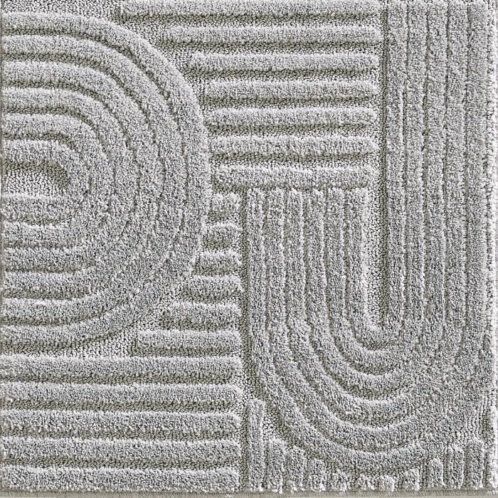 Tapis - SIMPEX - 3D - Doux - Moelleux - 160 x 230 cm - Argent - Scandinave