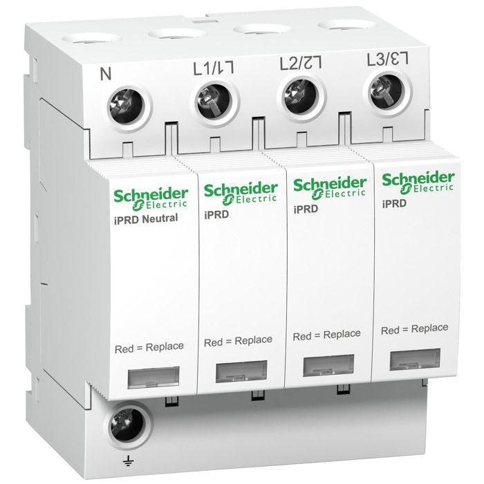 A9l65601 Schneider - Parafoudre Triphasé + Neutre De Type 2 Iprd65r - 65ka - Report De Signalisation