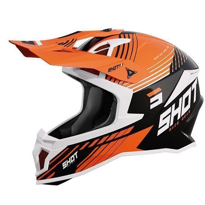 Shot Lite Fury Sort Neonorange Glossy Hjelm