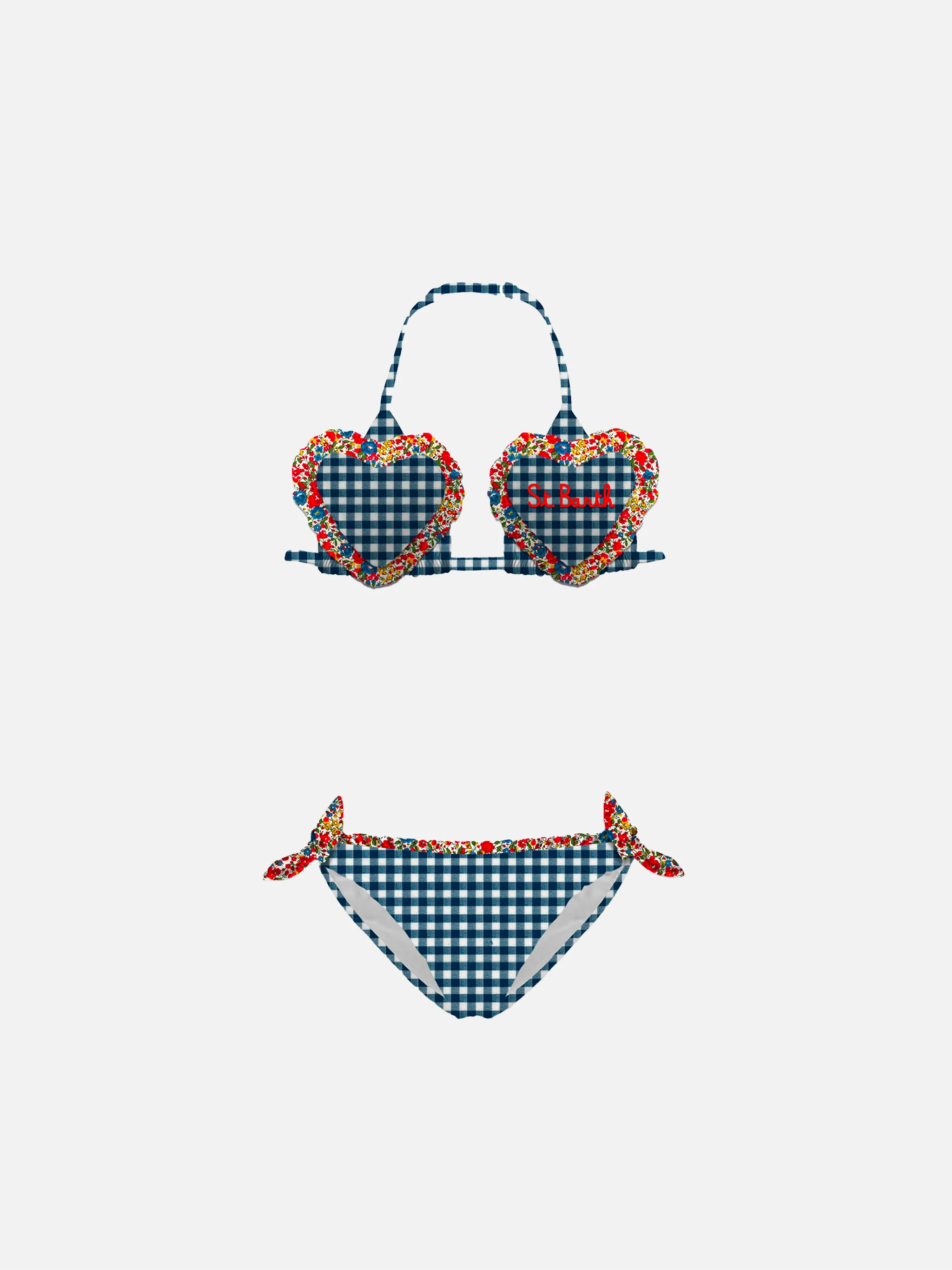 Bikini da bambina a triangolo con stampa Liberty | EDIZIONE SPECIALE L