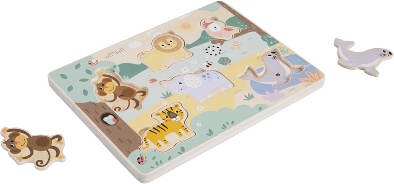eliNeli Sound Puzzle Tiere pädagogisches Holzpuzzle