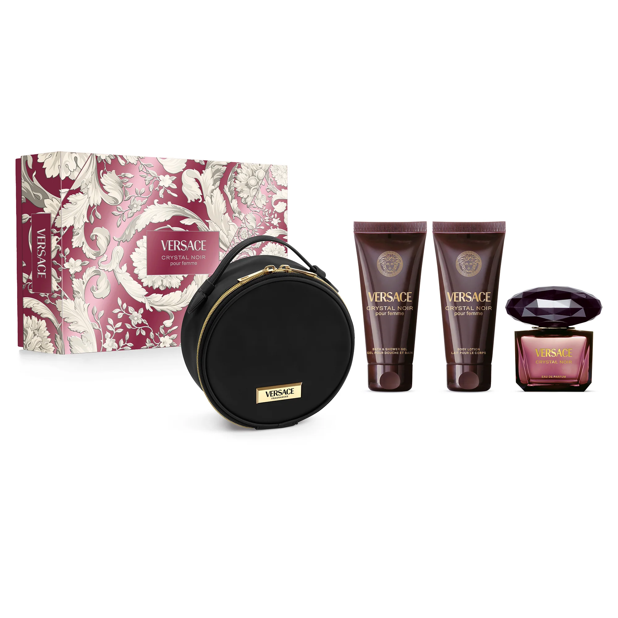 Crystal Noir Cofanetto Regalo Crystal Noir Eau De Parfum + Shower Gel+ Body Lotion + Make Up Case - Cofanetto Profumo Donna, Eau de Parfum