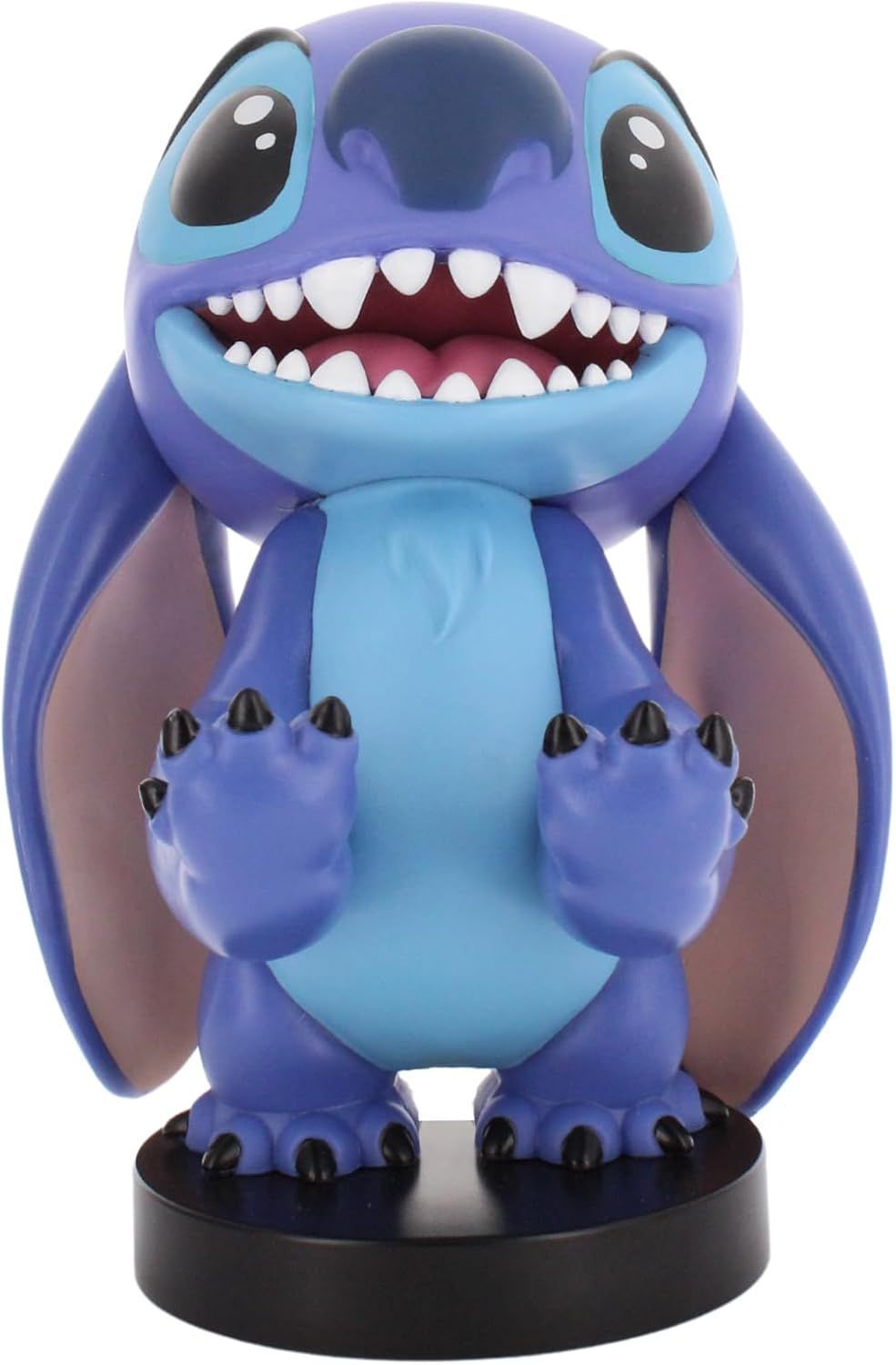 Figurine Disney Stitch Sourire - EXQUISITE GAMING - Cable Guys - Support écouteurs, smartphone ou petit accessoire - 20 cm
