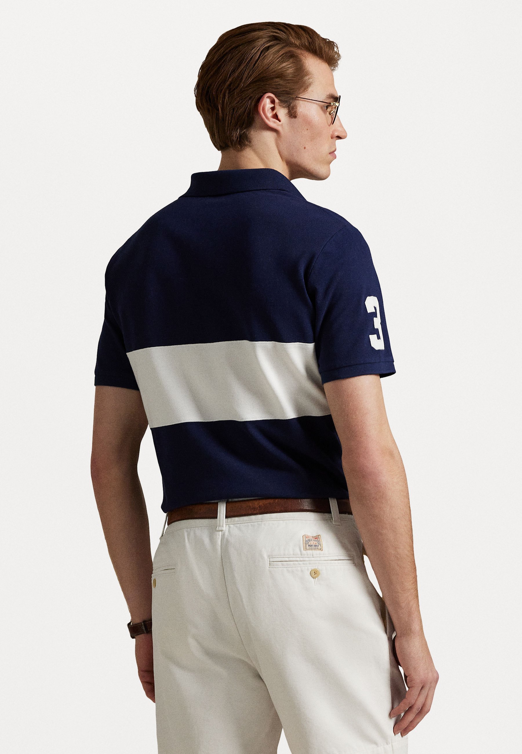 Polo Ralph Lauren Custom Slim Fit Big Pony Mesh Polo Shirt - Polo shirt - newport navy/nevis
