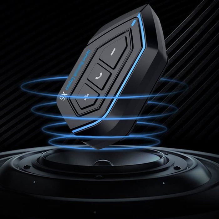 Intercomunicador Bluetooth para motocicleta, casco de motocicleta BT5.0 resistente al agua con intercomunicador, reducción de ruido y soporte para llamadas.