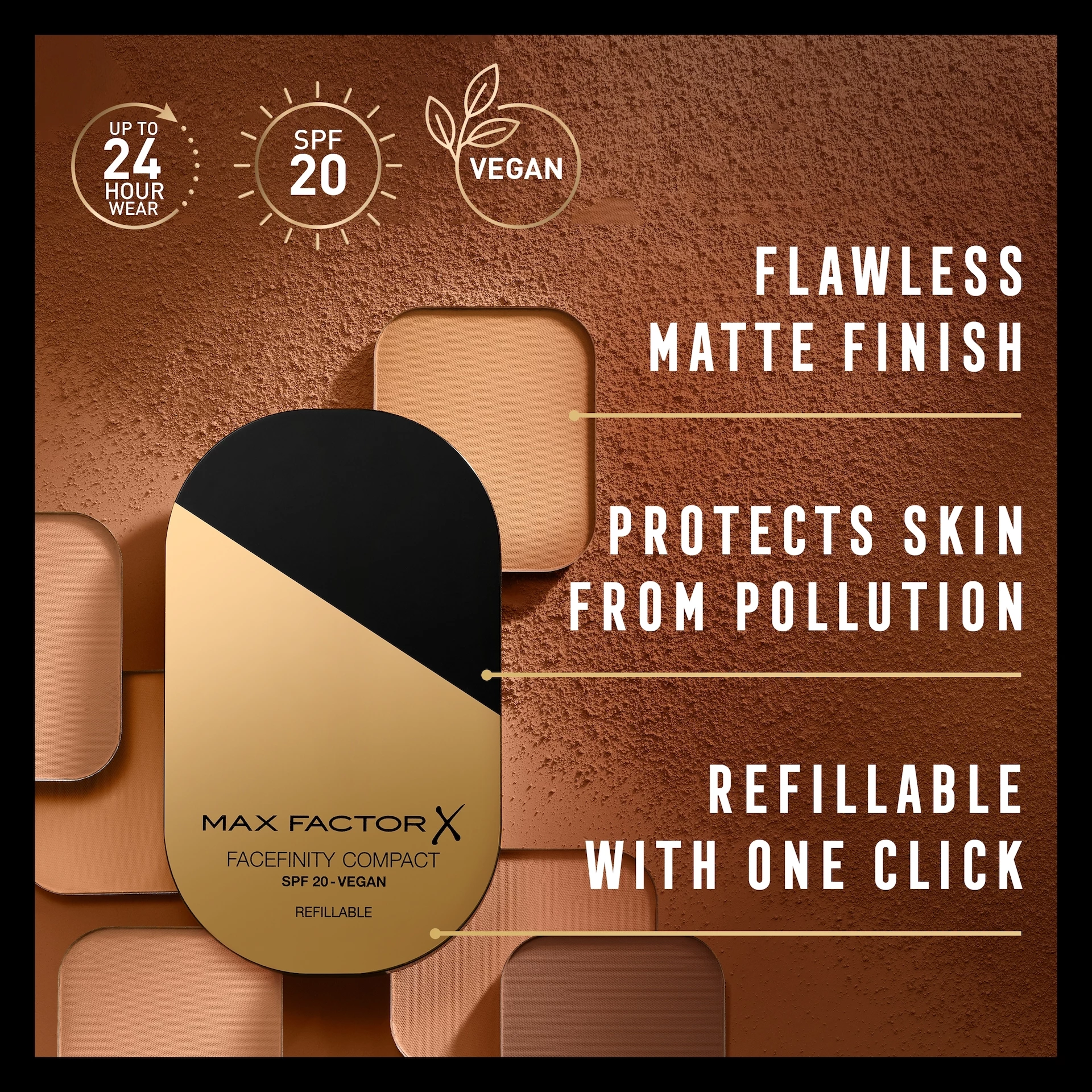 Facefinity Reîncărcabilă Compact 001 Porțelan - Max Factor