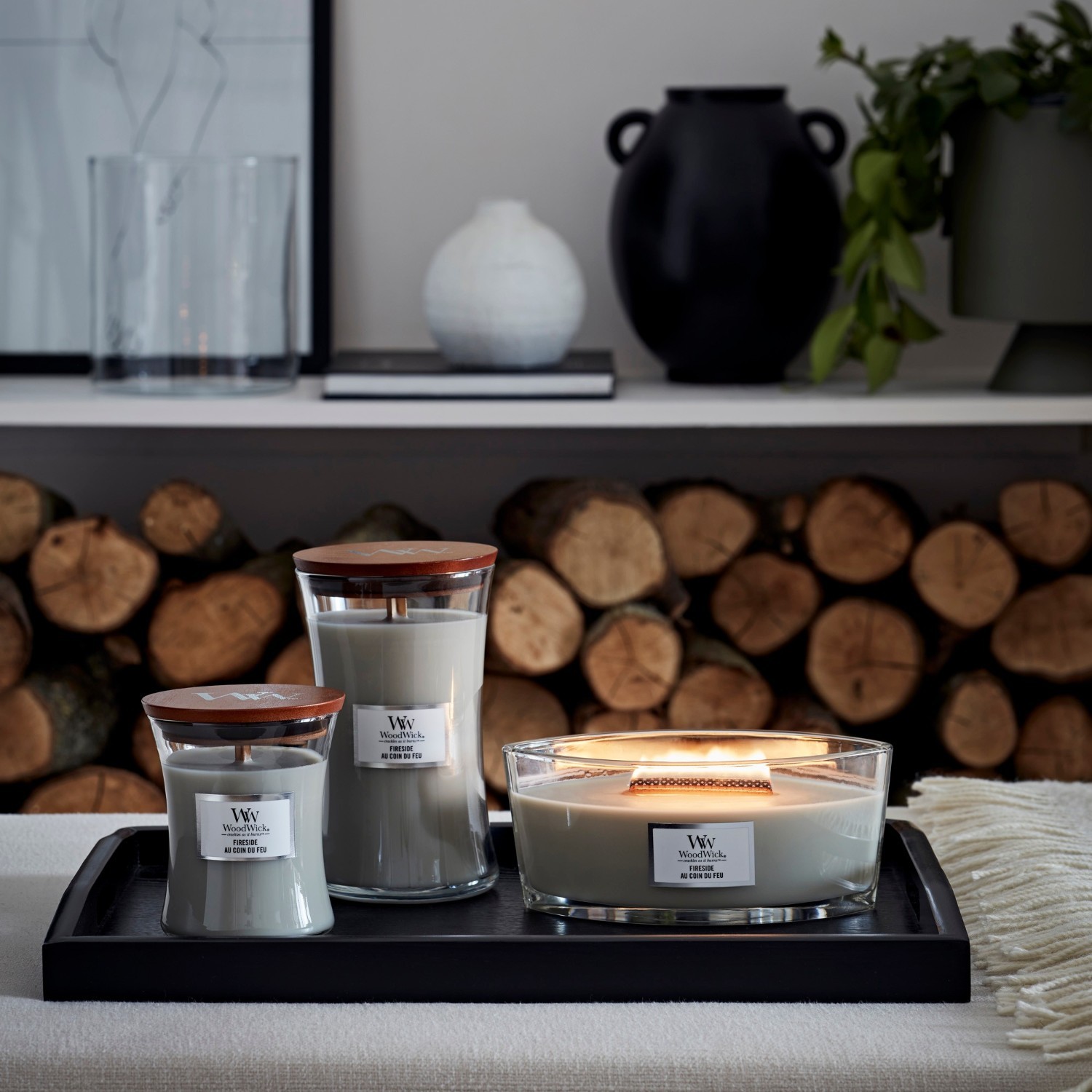 WoodWick mirisna svijeća Fireside - 610 g