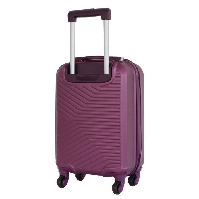 Maleta de cabina Alistair XS - Colección Iron - 4 ruedas - ABS ultrarresistente - Morado